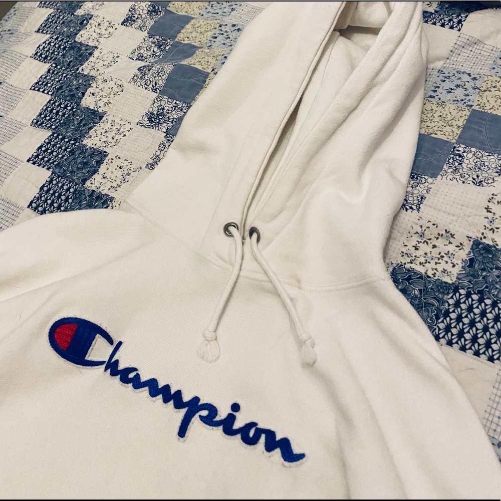 White Champion Hoodie